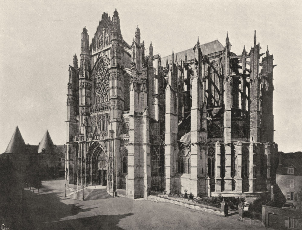 OISE. La cathédrale de Beauvais 1902 old antique vintage print picture